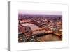 View of City of London with St. Paul's Cathedral at Nightfall - River Thames - London - UK-Philippe Hugonnard-Stretched Canvas