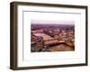 View of City of London with St. Paul's Cathedral at Nightfall - River Thames - London - UK-Philippe Hugonnard-Framed Art Print