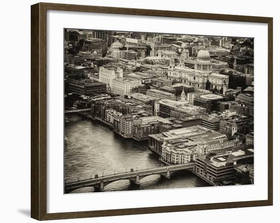 View of City of London with St. Paul's Cathedral - London - UK - England - United Kingdom - Europe-Philippe Hugonnard-Framed Photographic Print