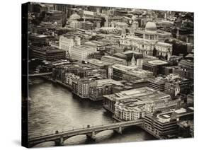 View of City of London with St. Paul's Cathedral - London - UK - England - United Kingdom - Europe-Philippe Hugonnard-Stretched Canvas