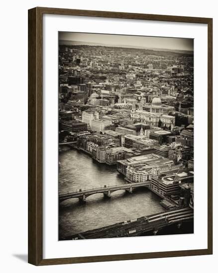 View of City of London with St. Paul's Cathedral - London - UK - England - United Kingdom - Europe-Philippe Hugonnard-Framed Premium Photographic Print