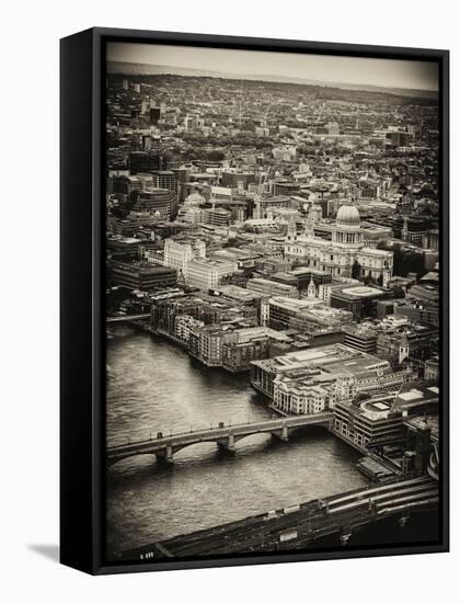 View of City of London with St. Paul's Cathedral - London - UK - England - United Kingdom - Europe-Philippe Hugonnard-Framed Stretched Canvas