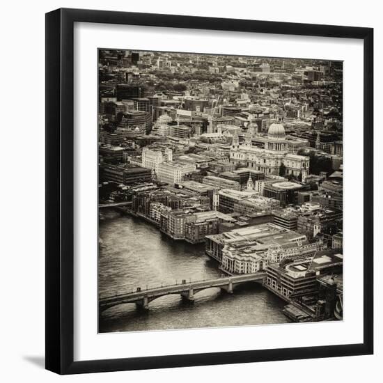 View of City of London with St. Paul's Cathedral - London - UK - England - United Kingdom - Europe-Philippe Hugonnard-Framed Photographic Print