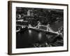 View of City of London with the Tower Bridge at Night - London - UK - England - United Kingdom-Philippe Hugonnard-Framed Photographic Print