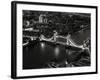 View of City of London with the Tower Bridge at Night - London - UK - England - United Kingdom-Philippe Hugonnard-Framed Photographic Print