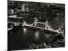 View of City of London with the Tower Bridge at Night - London - UK - England - United Kingdom-Philippe Hugonnard-Mounted Photographic Print