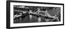 View of City of London with the Tower Bridge at Night - London - UK - England - United Kingdom-Philippe Hugonnard-Framed Photographic Print