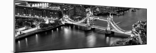 View of City of London with the Tower Bridge at Night - London - UK - England - United Kingdom-Philippe Hugonnard-Mounted Photographic Print