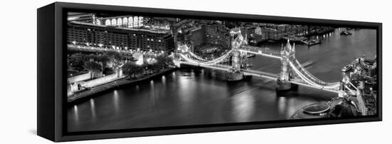 View of City of London with the Tower Bridge at Night - London - UK - England - United Kingdom-Philippe Hugonnard-Framed Stretched Canvas