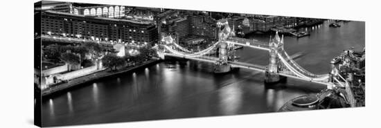 View of City of London with the Tower Bridge at Night - London - UK - England - United Kingdom-Philippe Hugonnard-Stretched Canvas