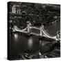 View of City of London with the Tower Bridge at Night - London - UK - England - United Kingdom-Philippe Hugonnard-Stretched Canvas