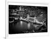 View of City of London with the Tower Bridge at Night - London - UK - England - United Kingdom-Philippe Hugonnard-Framed Photographic Print