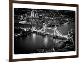 View of City of London with the Tower Bridge at Night - London - UK - England - United Kingdom-Philippe Hugonnard-Framed Photographic Print