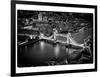 View of City of London with the Tower Bridge at Night - London - UK - England - United Kingdom-Philippe Hugonnard-Framed Photographic Print