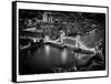 View of City of London with the Tower Bridge at Night - London - UK - England - United Kingdom-Philippe Hugonnard-Framed Stretched Canvas