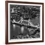 View of City of London with the Tower Bridge at Night - London - UK - England - United Kingdom-Philippe Hugonnard-Framed Photographic Print