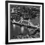 View of City of London with the Tower Bridge at Night - London - UK - England - United Kingdom-Philippe Hugonnard-Framed Photographic Print