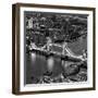 View of City of London with the Tower Bridge at Night - London - UK - England - United Kingdom-Philippe Hugonnard-Framed Photographic Print