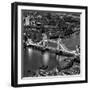 View of City of London with the Tower Bridge at Night - London - UK - England - United Kingdom-Philippe Hugonnard-Framed Photographic Print