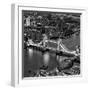 View of City of London with the Tower Bridge at Night - London - UK - England - United Kingdom-Philippe Hugonnard-Framed Photographic Print