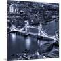 View of City of London with the Tower Bridge at Night - London - UK - England - United Kingdom-Philippe Hugonnard-Mounted Photographic Print