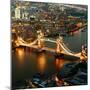 View of City of London with the Tower Bridge at Night - London - UK - England - United Kingdom-Philippe Hugonnard-Mounted Photographic Print