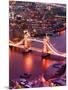 View of City of London with the Tower Bridge at Night - London - UK - England - United Kingdom-Philippe Hugonnard-Mounted Photographic Print