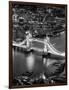 View of City of London with the Tower Bridge at Night - London - UK - England - United Kingdom-Philippe Hugonnard-Framed Photographic Print