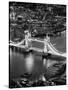 View of City of London with the Tower Bridge at Night - London - UK - England - United Kingdom-Philippe Hugonnard-Stretched Canvas