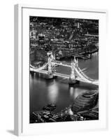 View of City of London with the Tower Bridge at Night - London - UK - England - United Kingdom-Philippe Hugonnard-Framed Photographic Print