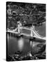 View of City of London with the Tower Bridge at Night - London - UK - England - United Kingdom-Philippe Hugonnard-Stretched Canvas