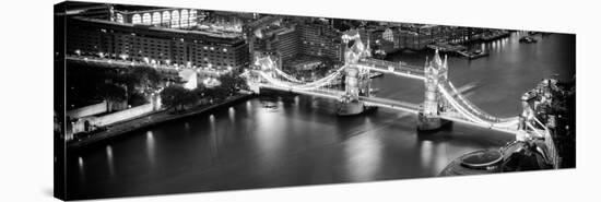 View of City of London with the Tower Bridge at Night - London - UK - England - United Kingdom-Philippe Hugonnard-Stretched Canvas