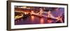 View of City of London with the Tower Bridge at Night - London - UK - England - United Kingdom-Philippe Hugonnard-Framed Photographic Print