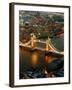 View of City of London with the Tower Bridge at Night - London - UK - England - United Kingdom-Philippe Hugonnard-Framed Photographic Print