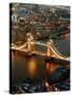 View of City of London with the Tower Bridge at Night - London - UK - England - United Kingdom-Philippe Hugonnard-Stretched Canvas