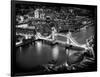 View of City of London with the Tower Bridge at Night - London - UK - England - United Kingdom-Philippe Hugonnard-Framed Photographic Print