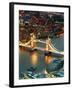 View of City of London with the Tower Bridge at Night - London - UK - England - United Kingdom-Philippe Hugonnard-Framed Photographic Print