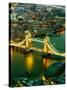 View of City of London with the Tower Bridge at Night - London - UK - England - United Kingdom-Philippe Hugonnard-Stretched Canvas