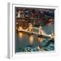 View of City of London with the Tower Bridge at Night - London - UK - England - United Kingdom-Philippe Hugonnard-Framed Photographic Print