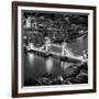 View of City of London with the Tower Bridge at Night - London - UK - England - United Kingdom-Philippe Hugonnard-Framed Photographic Print