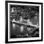 View of City of London with the Tower Bridge at Night - London - UK - England - United Kingdom-Philippe Hugonnard-Framed Photographic Print