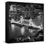 View of City of London with the Tower Bridge at Night - London - UK - England - United Kingdom-Philippe Hugonnard-Framed Stretched Canvas