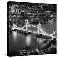 View of City of London with the Tower Bridge at Night - London - UK - England - United Kingdom-Philippe Hugonnard-Stretched Canvas