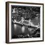 View of City of London with the Tower Bridge at Night - London - UK - England - United Kingdom-Philippe Hugonnard-Framed Photographic Print