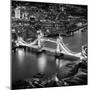 View of City of London with the Tower Bridge at Night - London - UK - England - United Kingdom-Philippe Hugonnard-Mounted Photographic Print