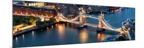 View of City of London with the Tower Bridge at Night - London - UK - England - United Kingdom-Philippe Hugonnard-Mounted Photographic Print