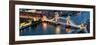 View of City of London with the Tower Bridge at Night - London - UK - England - United Kingdom-Philippe Hugonnard-Framed Photographic Print