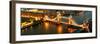 View of City of London with the Tower Bridge at Night - London - UK - England - United Kingdom-Philippe Hugonnard-Framed Photographic Print