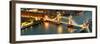 View of City of London with the Tower Bridge at Night - London - UK - England - United Kingdom-Philippe Hugonnard-Framed Photographic Print