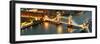 View of City of London with the Tower Bridge at Night - London - UK - England - United Kingdom-Philippe Hugonnard-Framed Photographic Print